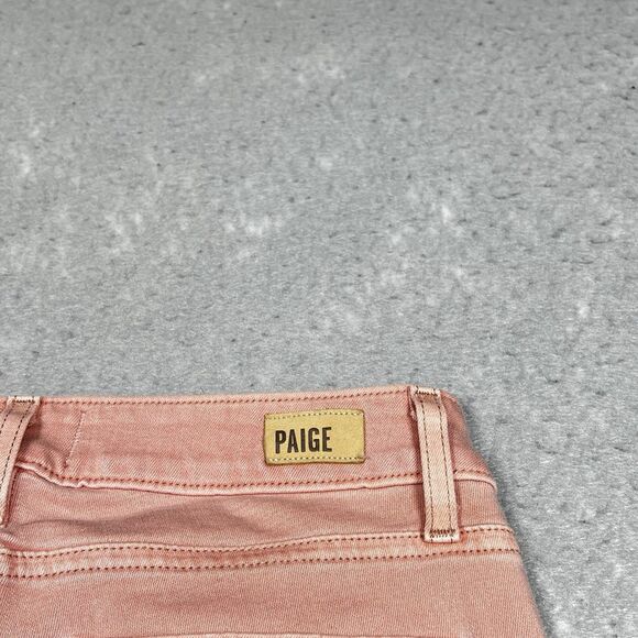 Paige Jeans Womens Size 28 Faded Petal Pink Verdugo Ankle Jeans Pockets - Picture 9 of 15